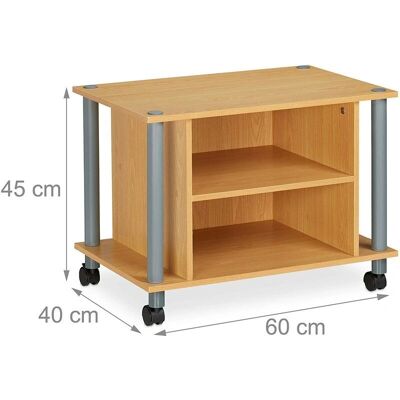 Helloshop26 - Supporto TV 60 Marrone - Ruote - 2 Comparti - Supporto TV Helloshop26 - Supporto TV 60 Marrone - Ruote - 2 Comparti - Supporto TV
