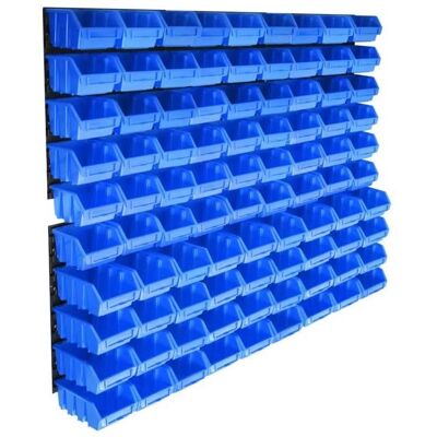 HelloShop26 - Storage Panel Containers 96pcs Blue - Azul - Kit de paneles de pared - Storage Kit HelloShop26 - Storage Panel Containers 96pcs Blue - Azul - Kit de paneles de pared - Storage Kit
