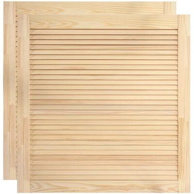 HELLOSHOP26 - 2-PK Pine Louvered - Cabinet Doors HELLOSHOP26 - 2-PK Pine Louvered - Cabinet Doors