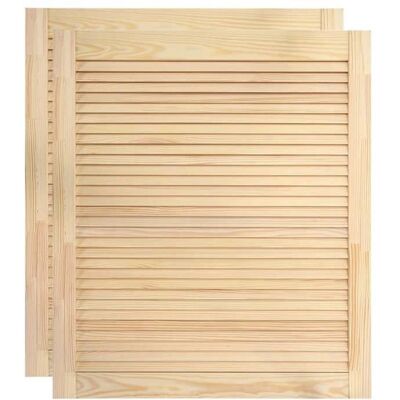 HELLOSHOP26 - Puertas louver set - Pino macizo - 69x59 cm - Puertas HELLOSHOP26 - Puertas louver set - Pino macizo - 69x59 cm - Puertas