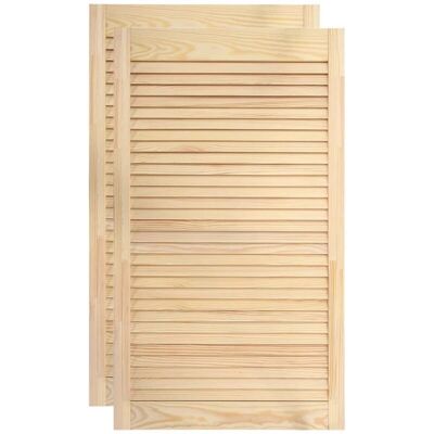 HELLOSHOP26 - Puertas de listones de pino dos hojas HELLOSHOP26 - Puertas de listones de pino dos hojas