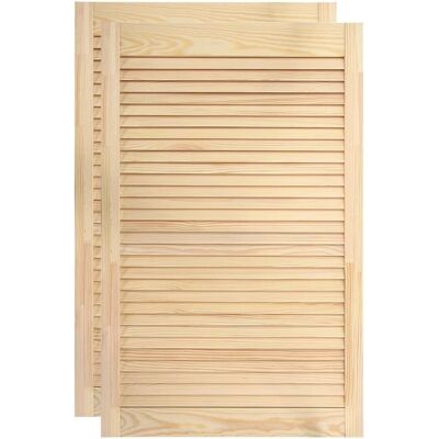HelloShop26 - Puertas de lamas 2 piezas - Madera maciza de pino - Door HelloShop26 - Puertas de lamas 2 piezas - Madera maciza de pino - Door