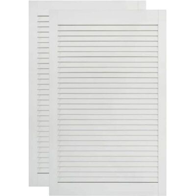 HelloShop26 - Puertas de lamas de 2 piezas - Blanco - cabinet doors HelloShop26 - Puertas de lamas de 2 piezas - Blanco - cabinet doors