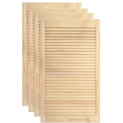 Helloshop26 - Puertas de persiana de 4 piezas - Pino - 99,3x49,4 cm - puertas de armario Helloshop26 - Puertas de persiana de 4 piezas - Pino - 99,3x49,4 cm - puertas de armario