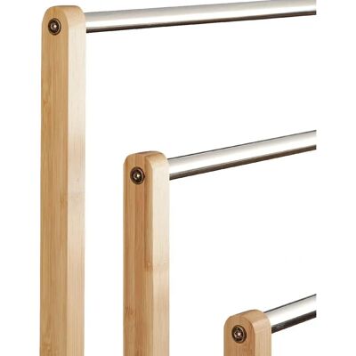 HELLOSHOP26 - Portaasciugamani a 3 bracci in bamboo - Naturale HELLOSHOP26 - Portaasciugamani a 3 bracci in bamboo - Naturale
