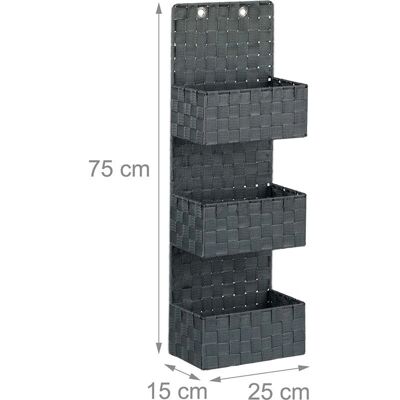 HelloShop26 - OrganizadorPuertaBaño-3C-75cm - Gris - 75cm HelloShop26 - OrganizadorPuertaBaño-3C-75cm - Gris - 75cm