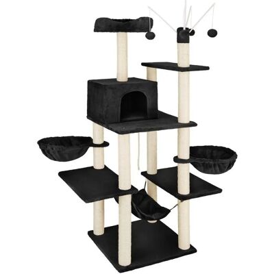 Albero per Gatti Helloshop26 165cm Nero - Piattaforme e Cabine Albero per Gatti Helloshop26 165cm Nero - Piattaforme e Cabine