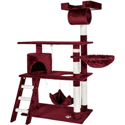 Albero per Gatti Bordeaux Rosso - Torre Multi-Livelli Albero per Gatti Bordeaux Rosso - Torre Multi-Livelli