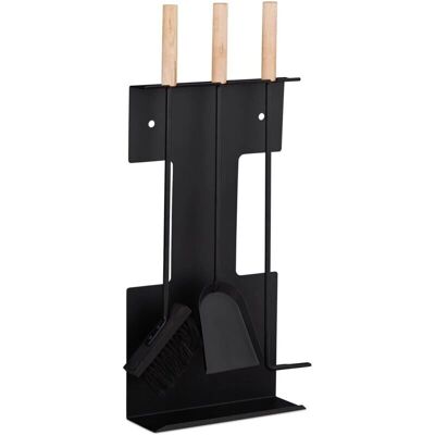 HelloShop26 - 4-piece - Negro - Juego de herramientas para chimenea HelloShop26 - 4-piece - Negro - Juego de herramientas para chimenea