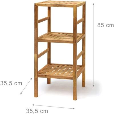 HELLOSHOP26 - Walnut3-Tier - Noce legno - 3 livelli - Scaffale bagno HELLOSHOP26 - Walnut3-Tier - Noce legno - 3 livelli - Scaffale bagno