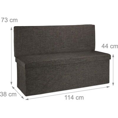 HelloShop26 - Taburete otomano 114 - Marrón - 114 cm - Ottoman bench HelloShop26 - Taburete otomano 114 - Marrón - 114 cm - Ottoman bench