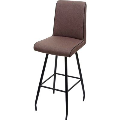 DÉCOSHOP26 - 040005287 - marrón - acero y tela - con respaldo - Taburete de bar DÉCOSHOP26 - 040005287 - marrón - acero y tela - con respaldo - Taburete de bar