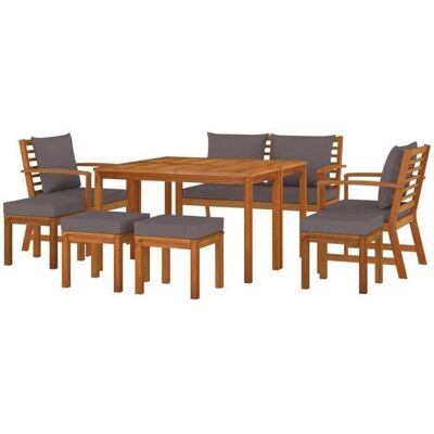 Unknown - 9-Piece Acacia Outdoor Dining Set - Aceite - Juego de jardín Unknown - 9-Piece Acacia Outdoor Dining Set - Aceite - Juego de jardín