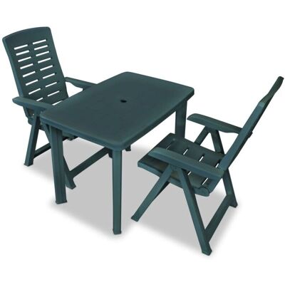 HELLOSHOP26 - Set di Bistrot Verdi in Plastica Portatile - Mobili da Esterno HELLOSHOP26 - Set di Bistrot Verdi in Plastica Portatile - Mobili da Esterno