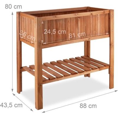Helloshop26 Jardinera de madera de abeto 88cm - Almacenamiento Helloshop26 Jardinera de madera de abeto 88cm - Almacenamiento