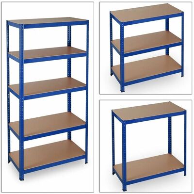 HelloShop26 - Heavy shelf - Blue - 180 cm - Storage shelf HelloShop26 - Heavy shelf - Blue - 180 cm - Storage shelf