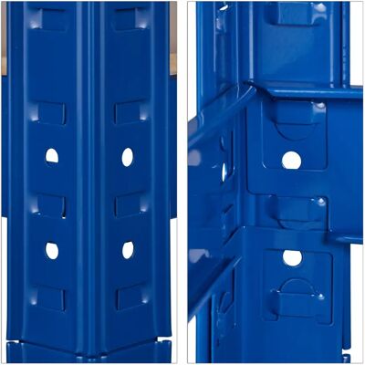 HelloShop26 - Heavy-Duty Workbench - Blue - Storage shelf HelloShop26 - Heavy-Duty Workbench - Blue - Storage shelf