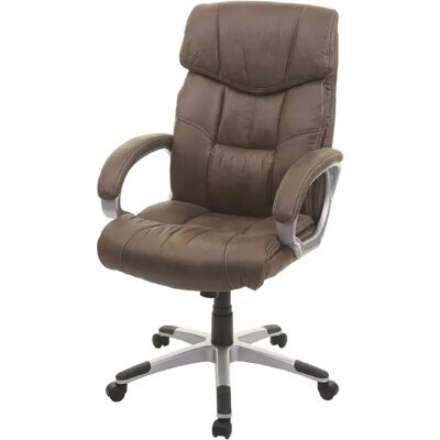 Décoshop26 - 040001807 - Brown faux suede - Chaise de bureau - Publicité Décoshop26 - 040001807 - Brown faux suede - Chaise de bureau - Publicité
