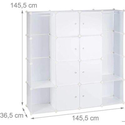 HELLOSHOP26 - Modular cube cabinet - Blanco - Almacenamiento HELLOSHOP26 - Modular cube cabinet - Blanco - Almacenamiento