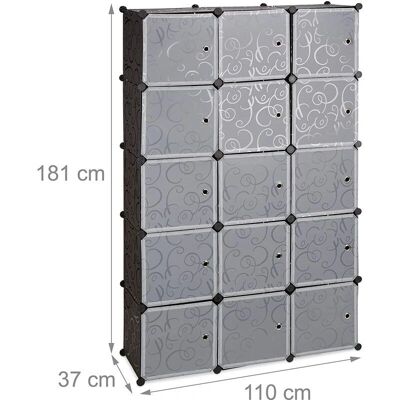 HELLOSHOP26 - Cube shelf - Barras negras - Cube shelf HELLOSHOP26 - Cube shelf - Barras negras - Cube shelf