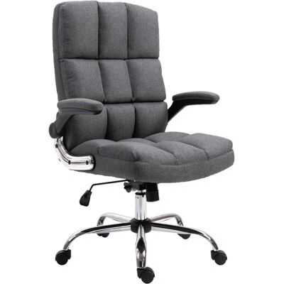 DÉCOSHOP26 - Silla de oficina - Gris oscuro tela - Ergonómica DÉCOSHOP26 - Silla de oficina - Gris oscuro tela - Ergonómica
