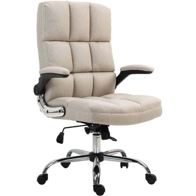 DÉCOSHOP26 - 040001877 - Tela marrón claro - Altura regulable - Office chair DÉCOSHOP26 - 040001877 - Tela marrón claro - Altura regulable - Office chair