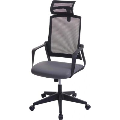 DÉCOSHOP26 - 040001881 - Dossier en maille gris - Chaise de bureau - Publicité DÉCOSHOP26 - 040001881 - Dossier en maille gris - Chaise de bureau - Publicité