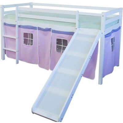 MOBIKASA Cama Infantil - 90x200cm con Tobogán y Escalera MOBIKASA Cama Infantil - 90x200cm con Tobogán y Escalera