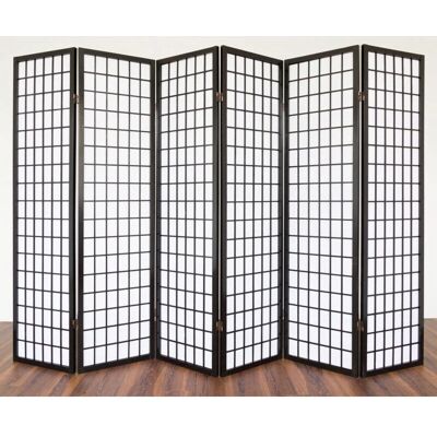 DECOSHOP26 - PAR06048 - Legno nero - Paravento DECOSHOP26 - PAR06048 - Legno nero - Paravento