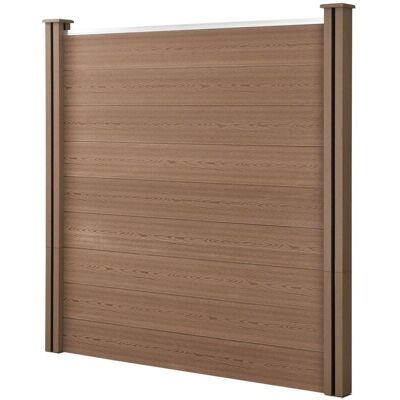 Helloshop26 - Garden fence WPC - Marrón - 183x187 - Valla Helloshop26 - Garden fence WPC - Marrón - 183x187 - Valla