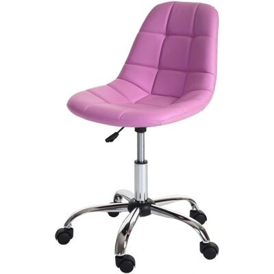 DÉCOSHOP26 - 040002032 - Rosa - Cuero sintético - Silla de oficina DÉCOSHOP26 - 040002032 - Rosa - Cuero sintético - Silla de oficina