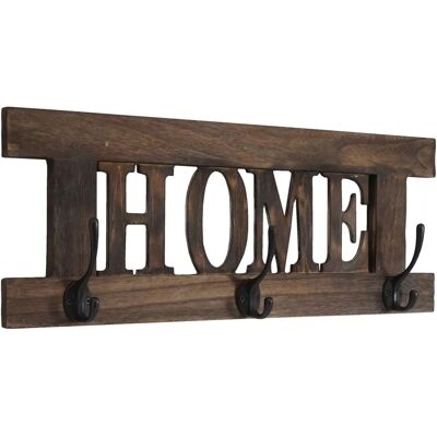 DÉCOSHOP26 - MED04051 - marrone - legno di paulownia - Attaccapanni da parete DÉCOSHOP26 - MED04051 - marrone - legno di paulownia - Attaccapanni da parete
