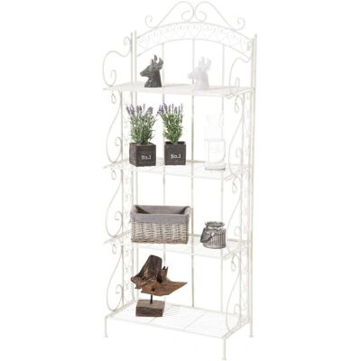 DÉCOSHOP26 ETA10016 - Estantería para plantas 4 niveles blanca DÉCOSHOP26 ETA10016 - Estantería para plantas 4 niveles blanca