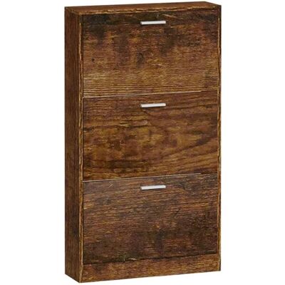 HelloShop26 - Zapatero - Roble ahumado - Shoe Cabinet HelloShop26 - Zapatero - Roble ahumado - Shoe Cabinet