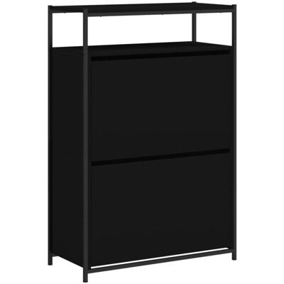 Helloshop26 - Zapatero - Black - Plywood - Shoe cabinet Helloshop26 - Zapatero - Black - Plywood - Shoe cabinet
