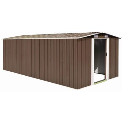 Helloshop26 - GardenShed - Marrón - 257 x 489 x 181 cm - Garden shed Helloshop26 - GardenShed - Marrón - 257 x 489 x 181 cm - Garden shed