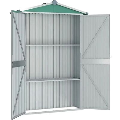 HelloShop26 - Cabin-style garden shed - Verde - 116x175 cm - Acero galvanizado - Caseta de almacenamiento HelloShop26 - Cabin-style garden shed - Verde - 116x175 cm - Acero galvanizado - Caseta de almacenamiento