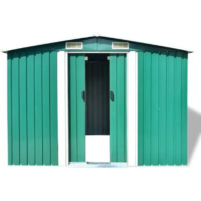 HELLOSHOP26 - Cabin - Vert - Acier galvanisé - Cabane de jardin - Publicité HELLOSHOP26 - Cabin - Vert - Acier galvanisé - Cabane de jardin - Publicité
