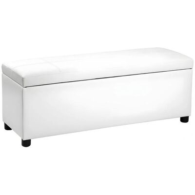 Décoshop26 Banco de almacenamiento blanco 119x38x45cm - Storage Bench Décoshop26 Banco de almacenamiento blanco 119x38x45cm - Storage Bench