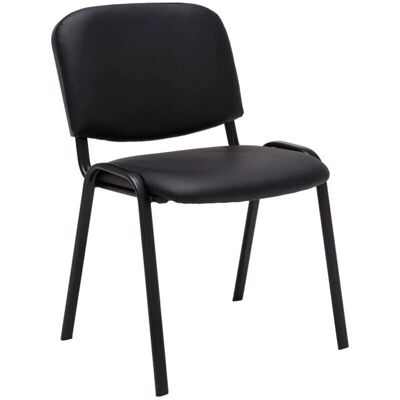 Décoshop26 - BUR10067 - Negro - Cuero sintético - Chair Décoshop26 - BUR10067 - Negro - Cuero sintético - Chair
