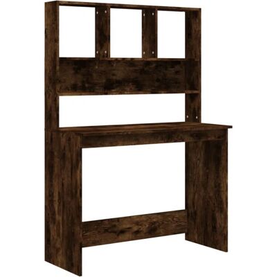 HELLOSHOP26 - Desk-with-shelves - Roble ahumado - Desk HELLOSHOP26 - Desk-with-shelves - Roble ahumado - Desk