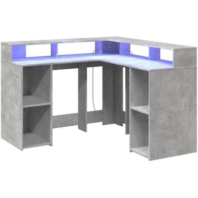 HELLOSHOP26 - Escritorio 130x130x91 cm - Gris - Desk HELLOSHOP26 - Escritorio 130x130x91 cm - Gris - Desk