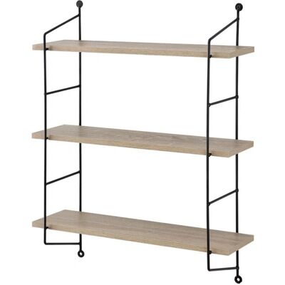 Estante de pared MOBIKASA 3 niveles aspecto madera 48x15x64cm Estante de pared MOBIKASA 3 niveles aspecto madera 48x15x64cm