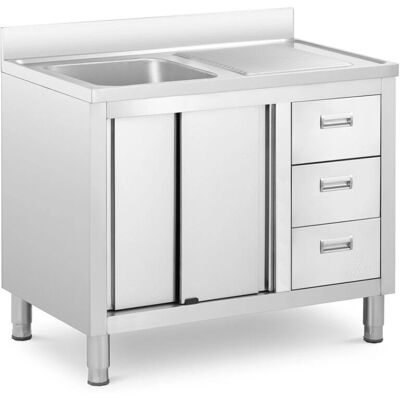 Helloshop26 - Fregadero - 400x400x300mm - 1tray - Fregadero de acero inoxidable Helloshop26 - Fregadero - 400x400x300mm - 1tray - Fregadero de acero inoxidable