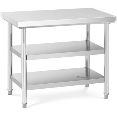Helloshop26 Tavolo da Lavoro in Acciaio Inox - 100x60cm - 3 Ripiani Helloshop26 Tavolo da Lavoro in Acciaio Inox - 100x60cm - 3 Ripiani