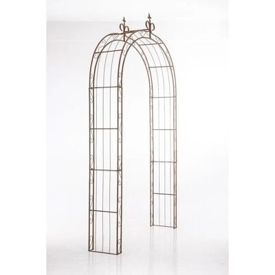 Décoshop26 Arco de rosas para jardín - Metal, marrón envejecido - 260cm Décoshop26 Arco de rosas para jardín - Metal, marrón envejecido - 260cm