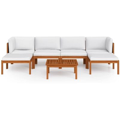 Helloshop26 Conjunto de Muebles de Jardín de Acacia - Exterior Rústico Helloshop26 Conjunto de Muebles de Jardín de Acacia - Exterior Rústico