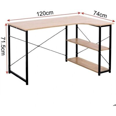 Helloshop26 - Escritorio para adultos - 120 cm - beige - Desk Helloshop26 - Escritorio para adultos - 120 cm - beige - Desk