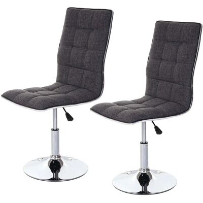 DÉCOSHOP26 - CDS04093 - Tela gris - Dining chairs DÉCOSHOP26 - CDS04093 - Tela gris - Dining chairs