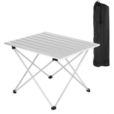 Mesa de camping de aluminio Helloshop26 - 56x46cm - Plegable, Resistente a la intemperie Mesa de camping de aluminio Helloshop26 - 56x46cm - Plegable, Resistente a la intemperie